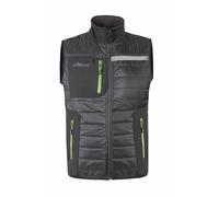 U-POWER DON'T WORRY... BE HAPPY! Gilet da Lavoro WALL Asphalt Grey/Green