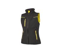 U-POWER DON'T WORRY... BE HAPPY! Gilet in Softshell UNIVERSE LADY Black Carbon