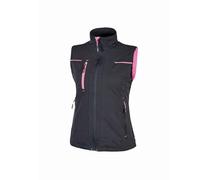 U-POWER DON'T WORRY... BE HAPPY! Gilet in Tessuto, Traspirante e Idrorepellente SATURN LADY Grey Fucsia