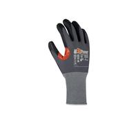 U-Power Kumba Guanti Da Lavoro Antifortunistica Supporto Nylon Spandex Spalmatura Nitrile Rinforzo Tra Police Indice Resistenza Abrasione Protezione Rischi Meccanici Termici Grigio 10/XL 12 Pz