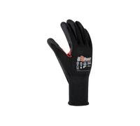 U-Power Flynt Guanti Da Lavoro Antifortunistica Supporto Nylon Spandex Elasticizzato Spalmatura Nitrile Foam Rinforzo Tra Police Indice Protezione Rischi Meccanici Termici Nero Rosso 9/L 12 Pz