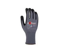 U-Power Merengue Guanti Da Lavoro Antifortunistica Supporto Nylon Spandex Protezione Rischi Meccanici Grigio 11/XXL 12 Pz
