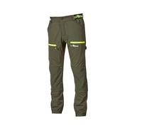 U-Power Don't Worry... BE Happy! Pantalone da Lavoro in Tessuto Stretch, con Tasche, vestibilità Jogging Horizon Dark Green Pantaloni Casual da Lavoro Uomo