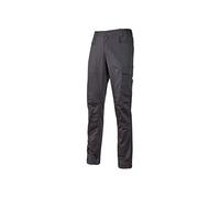U POWER Bravo Top Winter - Pantalone Invernale in Cotone Elasticizzato e Triple Cuciture Grey Iron XL