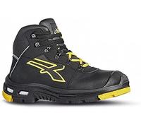U-Power RL10524 Linea BAU & BUILDING Modello COSMO Scarpe Alte di Sicurezza, S3 HRO HI SRC CI, Nero/Giallo, 42 Dimensioni