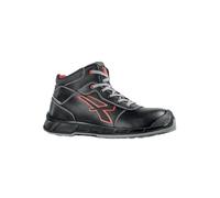 U-POWER DON'T WORRY... BE HAPPY! Scarpe Antinfortunistiche da Lavoro, Uomo, Nero/Rosso, 47 EU