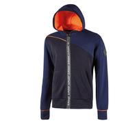 U-Power - EY212DB-L - Felpa Jupiter - con cappuccio - taglia L - blu-arancione - U-Power - 94213 - Conf. da 1 Pz. - EY212DB-L