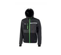 Felpa Galaxy taglia L nero/verde U-power