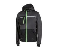 Felpa full zip + cappuccio galaxy u-power asphalt grey green m U-power