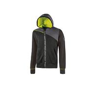 U-Power JUPITER, Felpa, Giacca Leggera con Cappuccio, Caldo Pile, Cappotto Foderato in Pelliccia Sintetica, Full Zip con Multi_tasche e Maniche Lunghe (BLACK CARBON - S)