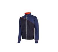 U-Power URANUS, felpa, giacca leggera, caldo pile, cappotto foderato in finta pelle, zip intera con multitasche e maniche lunghe (DEEP BLUE - 2XL)