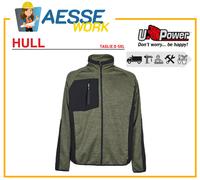 U-Power Felpa da lavoro Upower Hull Dark Green in tessuto tecnico