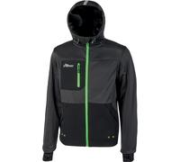 Felpa full zip + cappuccio galaxy u-power asphalt grey green m U-power