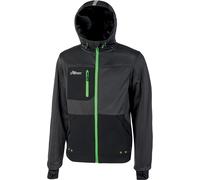 U-power FELPA GALAXY TAGLIA S COLORE GRIGIO INSERTI VERDI FULL ZIP CON CAPPUCCIO
