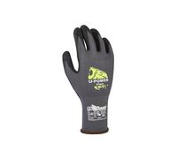 U-Power Flex Guanti Da Lavoro Antifortunistica Supporto Nylon Spandex Elasticizzato Spalmatura Nano Schiuma Nitrile Touchscreen Protezione Rischi Meccanici Termici Nero 9/L 12 Pz