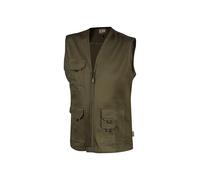 U-POWER | Gilet da Lavoro Uomo con Zip CHICA, Multitasche, Elasticizzato, 98% cotone 2% spandex