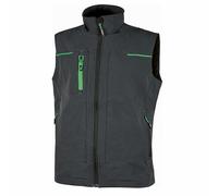 U-Power - Gilet de travail en tissu gris vert SATURN 3XL Gris / Vert