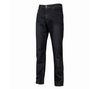 U-Power ROMEO, jeans elasticizzati da uomo, design ruggine, pantaloni dritti, comodo tessuto di cotone, abbigliamento casual, pantaloni a gamba dritta (BLACK CARBON - 32)