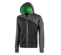U-Power JUPITER, Felpa, Giacca Leggera con Cappuccio, Caldo Pile, Cappotto Foderato in Pelliccia Sintetica, Full Zip con Multi_tasche e Maniche Lunghe (ASPHALT GREY - 3XL)