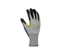 U-Power Kai Guanto Da Lavoro Antinfortunistica Supporto HPPE Tungsteno Nylon E Spandex Spalmatura In Nitrile Rinforzo Tra Police Indice Antitaglio E Protezione Rischi Meccanici Grigio 8/M