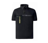 U-Power LIBRA - Polo Manica Corta Black Carbon HeiQ