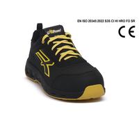U-POWER Scarpa antinfortunistica linea RED EGO modello MAVERICK ESD S3S CI HI HRO FO SR articolo: RE20074 (NERO GIALLO, Sistema Taglie Calzature EU, Adulto, Uomo, Numero, Media, 40, U-POWER, MAVERICK)
