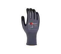 U-Power Merengue Guanti Da Lavoro Antifortunistica Supporto Nylon Spandex Protezione Rischi Meccanici Grigio 11/XXL 12 Pz