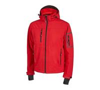 U-Power Metropolis, giacca in pile da uomo Soft Shell, abbigliamento invernale casual, con cappuccio, tessuto elasticizzato, impermeabile, giacca a vento, cappotto imbottito con zip intera (RED MAGMA_L)