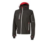 U-Power Giacca da lavoro Metropolis Softshell impermeabile antivento con cappuccio Black Carbon XL