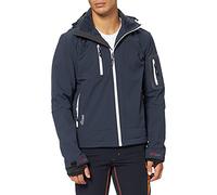 U-Power Metropolis, giacca in pile da uomo Soft Shell, abbigliamento invernale casual, con cappuccio, tessuto elasticizzato, impermeabile, giacca a vento, cappotto imbottito con zip intera (RED MAGMA_XS)