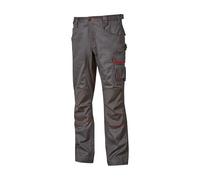 U-Power NIMBLE, pantaloni da lavoro da uomo, pantaloni cargo con elastico in vita, con tasche per ginocchiere, multitasche, tessuto confortevole, usura esterna resistente e durevole (Grey Meteorite-48)