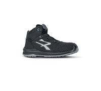 U-Power Panama Scarpa antinfortunistica alta con sistema di chiusura Boa, puntale Airtoe Composite, antiperforazione, traspirante e resistente all'abrasione, antiscivolo, resistente all'olio. (38)