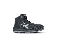 U-Power Panama Scarpa antinfortunistica alta con sistema di chiusura Boa, puntale Airtoe Composite, antiperforazione, traspirante e resistente all'abrasione, antiscivolo, resistente all'olio. (48)