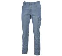 U-Power Pantalone Jeans Jam Elasticizzato, Slim-Fit, Colore Light Jeans (Jeans, L)