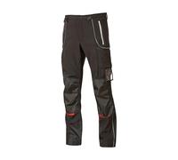 U-POWER | Pantaloni da Lavoro Uomo PIT, in Tessuto Softshell, Idrorepellente, con Inserti Reflex, 96% poliestere 4% elastane