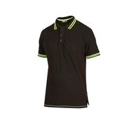 U-Power WAY, T_Shirt Polo da Uomo in Cotone, Manica Corta, Tessuto Double Stretch, Vestibilità Slim, Colletto a Costine, Capospalla Comodo e Comodo (BLACK CARBON - 3XL)