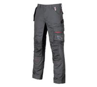 U-Power Race, Pantaloni Multitasche con Inserti ad Alta visibilità e in Tessuto antiabrasivo, Ginocchiera ergonomica (44)