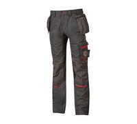 U-Power Race, Pantaloni Multitasche con Inserti ad Alta visibilità e in Tessuto antiabrasivo, Ginocchiera ergonomica (46)