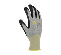 U-Power Rumba Guanti Da Lavoro Antifortunistica Supporto Nylon, Spandex E HPPE Spalmatura U-Bubble Nitrile Antitaglio C Protezione Rischi Meccanici Grigio 10/XL 12 Pz
