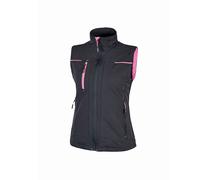 U Power PE181GF Linea Lady Modello Saturn Lady Gilet in tessuto 4 Way Stretch, 90% Nylon/10% Spandex, Grey Fucsia, M Taglia