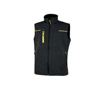 U-Power SATURN, Gilet, Giacca Idrorepellente, con Zip Intera, Tasche Frontali, Tasconi Interni, Asciugatura Rapida e Tessuto Traspirante, Idrorepellente (BLACK CARBON_3XL)
