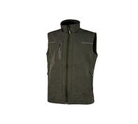 U-Power SATURN, Gilet, Giacca Idrorepellente, con Zip Intera, Tasche Frontali, Tasconi Interni, Asciugatura Rapida e Tessuto Traspirante, Idrorepellente (Dark Green_3CL)