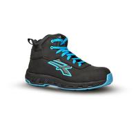 U-Power Scarpa da Lavoro Antinfortunistica Linea Red Ego Modello Owen ESD S3S Ci Hi HRO FO SR Articolo: RE10134 (Nero Blu, Sistema Taglie Calzature EU, Adulto, Uomo, Numero, Media, 41)