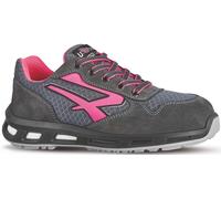 Calzatura di sicurezza Verok SP1 SRC - nylon/pelle scamosciata - grigio/rosa - taglia 39 - U-Power