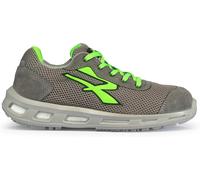 Calzatura di sicurezza Summer S1P SRC Red Lion - pelle scamosciata morbida - numero 43 - grigio/verde - U-Power