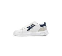 U-Power Urban Lifestyle Blair, Scarpe Sportive e Casual Bianche, Blu e Beige in Morbida Pelle. Sneakers Basse con Suola Antiscivolo con Inserto Infinergy, Ideali per l'uso Quotidiano.