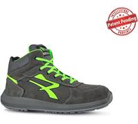 U-Power - Chaussures de sécurité hautes légères et confortables ARIES - Environnements humides et chimiques - S3 SRC CI ESD 44 Noir / Vert