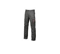 U-power Smile pantalone da lavoro nero in cotone e poliestere con tasca laterale