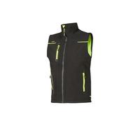 U-Power UNIVERSE, Giubbino Smanicato, Gilet Softshell, con Fodera in Micropile, Tessuto Impermeabile, Antivento, Traspirante, Zip Intera, Multitasche (BLACK CARBON - 4XL)