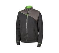 U-Power URANUS, felpa, leggero, caldo pile, cappotto foderato in pelliccia sintetica, zip intera con multitasche e maniche lunghe (ASPHALT GREY - L)